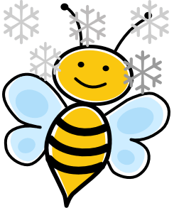 Biene Schneeflocke Grau Biene Schneeflocke Grau